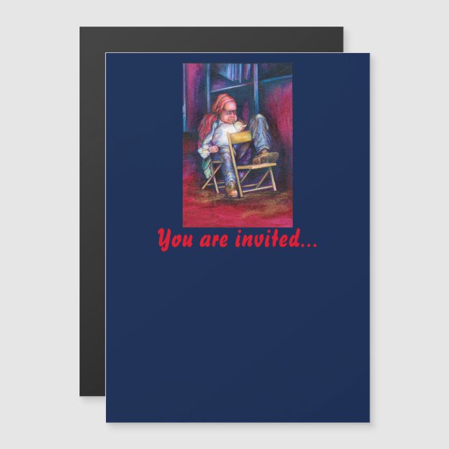 Convite Magnético Norman prefere desenhar no Sono (Frente/Verso)