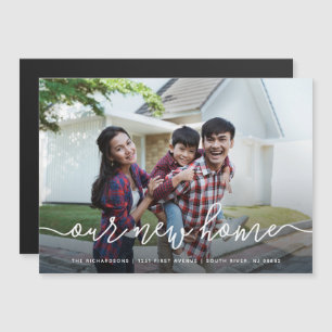 Convite Magnético Nossa Casa Nova  Anúncio simples de mudança de fot