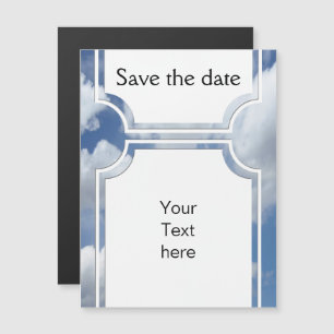 Convite Magnético Nuvens do Céu Azul + texto e ideias