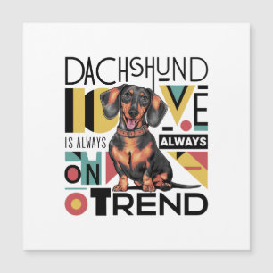 Convite Magnético O Amor por Dachshund Está Sempre na Moda