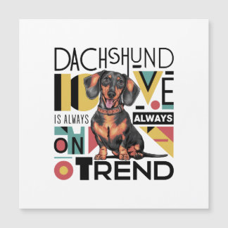 Convite Magnético O Amor por Dachshund Está Sempre na Moda