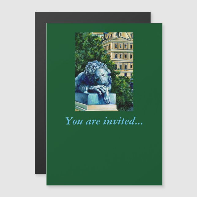 Convite Magnético O gato que comeu o canário (Frente/Verso)