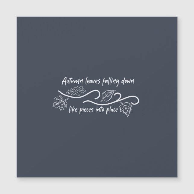 Convite Magnético O outono deixa cair como peças no lugar (Frente)