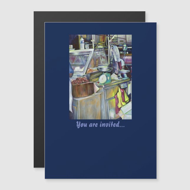 Convite Magnético Onde está o Curry Cabeça de Peixe? Singapura (Frente/Verso)