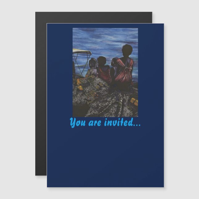 Convite Magnético Onde está o Pai? Ilha Harbor (Frente/Verso)