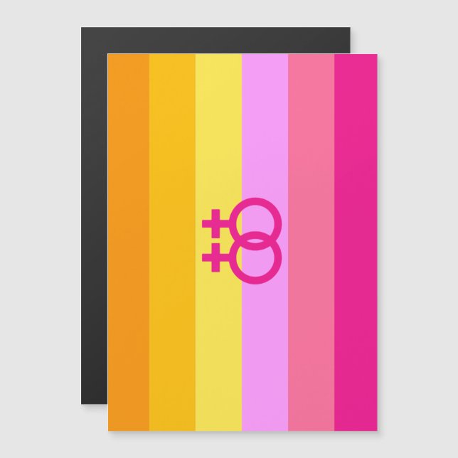 Convite Magnético Orgulho Lesbiana Dawn WLW (Frente/Verso)