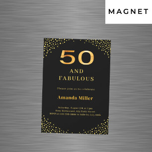 Convite Magnético Ouro negro 50º aniversário fabuloso