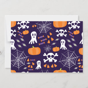 Convite Magnético Padrão de Halloween divertido