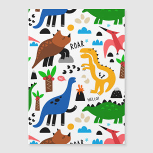 Convite Magnético Padrão perfeito dos dinossauros
