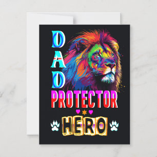 Convite Magnético Pai Protetor Herói