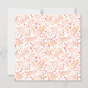 Convite Magnético Painted Peach Palm Leaves