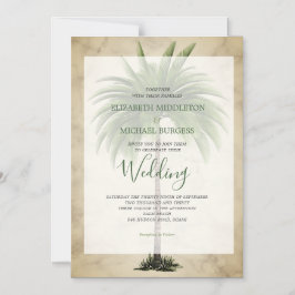 Convite Magnético Palm Tree Elegant Chic Wedding