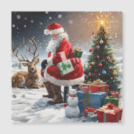 Convite Magnético Papais noeis de Natal