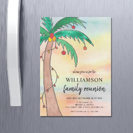 Convite Magnético para Reunião da Família Palm Tre