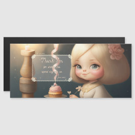 Convite Magnético Parabéns, garota 01