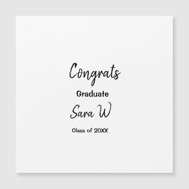 Convite Magnético Parabéns turma de adicionar ano nome escola faculd (Frente)