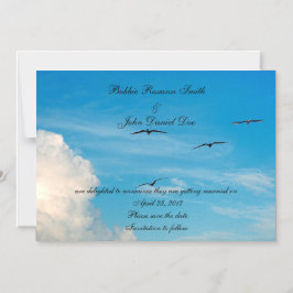 Convite Magnético Pássaros no voo Salvar a data