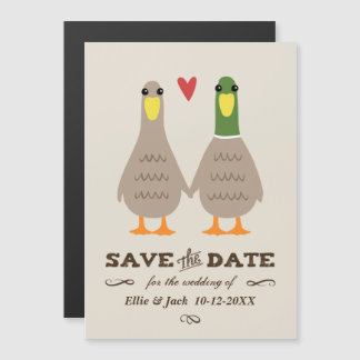 Convite Magnético Patos do Amor Casamento Salve a Data
