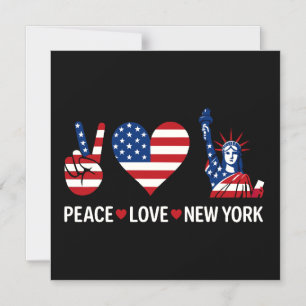Convite Magnético Peace Love New York