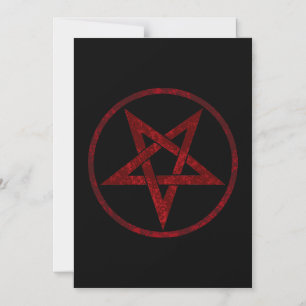 Convite Magnético Pentagrama do diabo vermelho