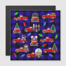 Convite Magnético Pequeno Íman Red Truck no Natal