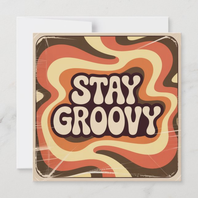 Convite Magnético Permaneça Groovy (Frente)