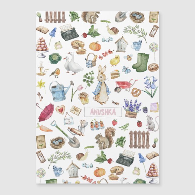 Convite Magnético personalizado peter o coelho (Frente)