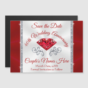 Convite Magnético Personalizar Imã salve o dia de 40 anos