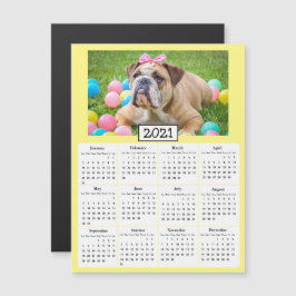 Convite Magnético Pet Photo Mini 2021 Calendar