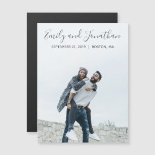 Convite Magnético Picture Wedding Save The Date Magnets, Vertical