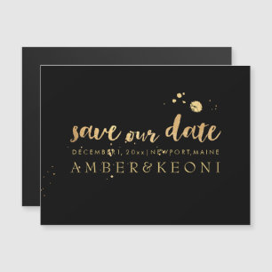 Convite Magnético PixDezines Salve nosso Script de Data/Na moda Dour