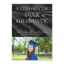 Placa fina de graduação magnética de parabéns