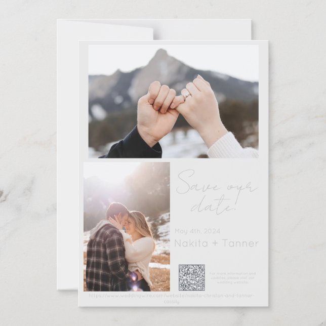 Convite Magnético Placa magnética, tamanho: 5" x 7", envelopes: bran (Frente)