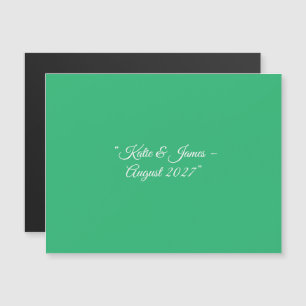 Convite Magnético Plano Fundo Verde Menta – Design de Casamento