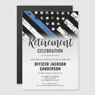 Convite Magnético Polícia da Polícia - Parte de Aposentadoria