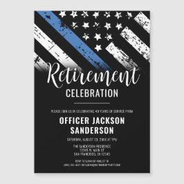 Convite Magnético Polícia de Linha Azul Fino da Polícia