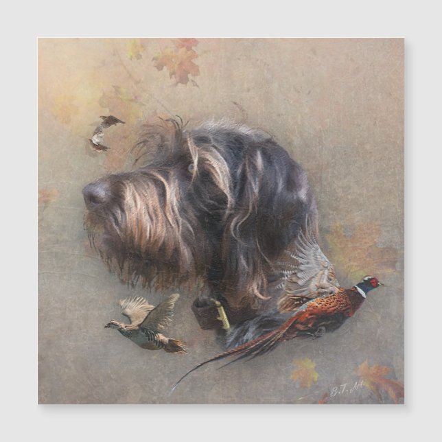 Convite Magnético Ponteiro alemão Wirehaired (Frente)