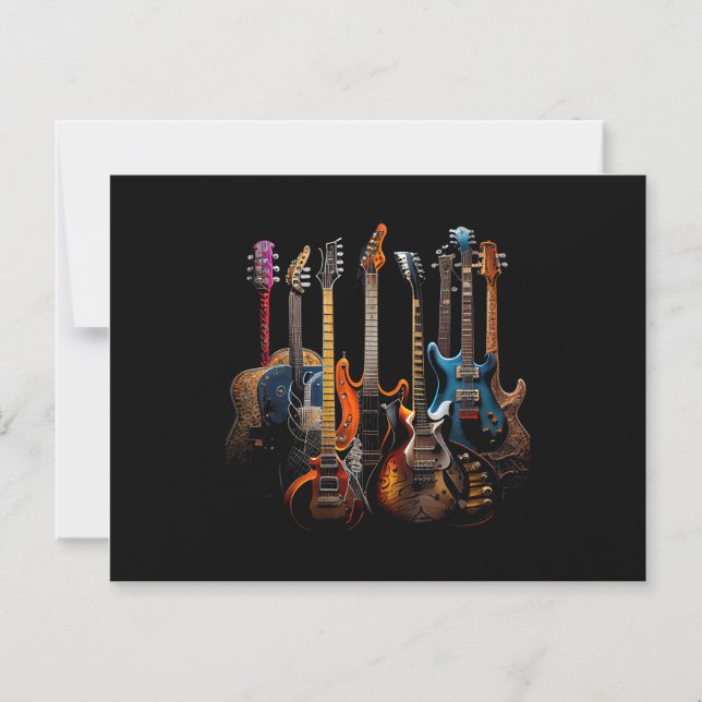 Convite Magnético Presentes de guitarras para guitarristas (Frente)