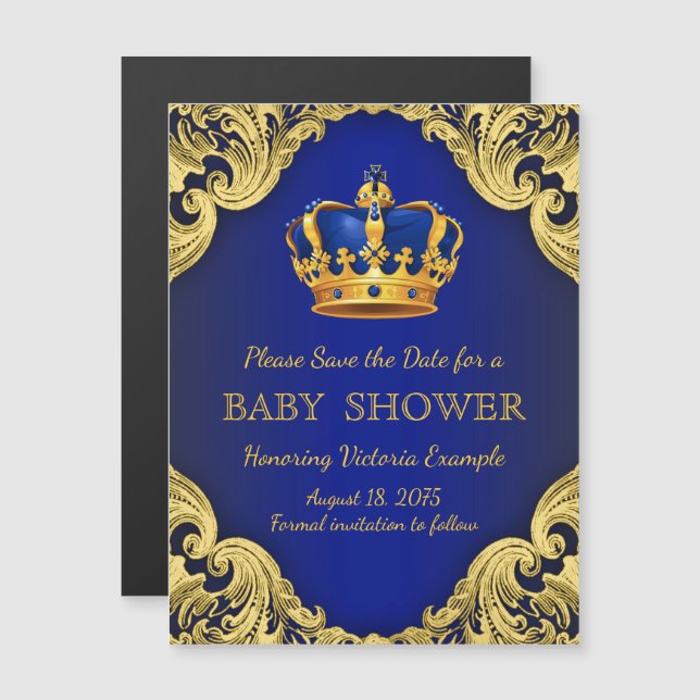 Convite Magnético Prince Salve as Imagens do Cartão-Postal de Data (Frente/Verso)