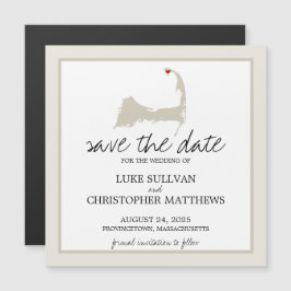 Convite Magnético Provincetown Cape Cod Wedding Salvar Data