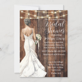 Convite Magnético Psalm 91:2 Bridal Shower Invitation