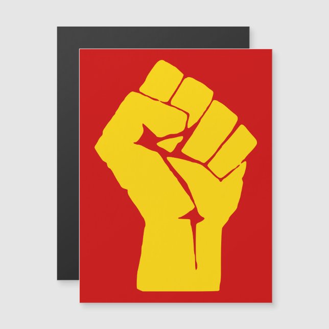 Convite Magnético Punho, Rebelde, Revolta, Resistência, Estilo Comun (Frente/Verso)
