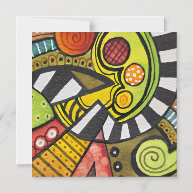 CONVITE MAGNÉTICO QUEM DIVIDIU O MEU TOMATE COM UMA FACA CUBISTA? (Frente)