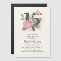 Quinceanera Rustic Floral 15 Birthday