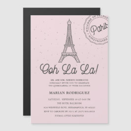 Convite Magnético Quinceañera, Torre Eiffel Unificada em Paris