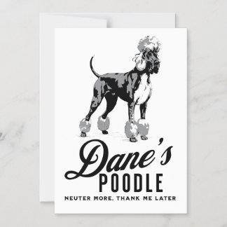 Convite Magnético Raça mista de Poodle Great Dane: castração mais!