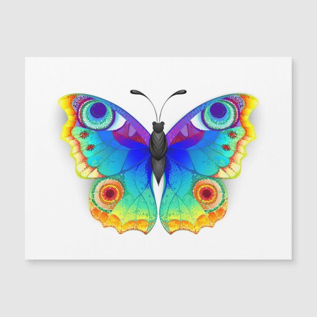 Convite Magnético Rainbow Butterfly Peacock Eye (Frente)