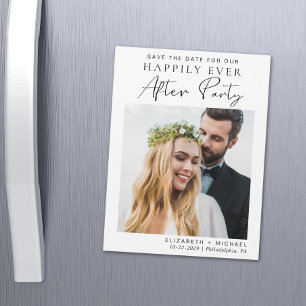 Convite Magnético recepção de casamento Salve O Anúncio De Data