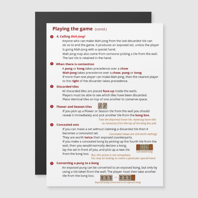 Convite Magnético Regras BMJA magnéticas - Jogando o jogo (2) (Frente/Verso)