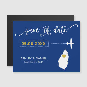 Convite Magnético Rua. Lucia Weding the Date Card, Mapa